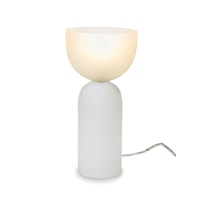 Wide Top Smooth White Luxury Lamp - Small