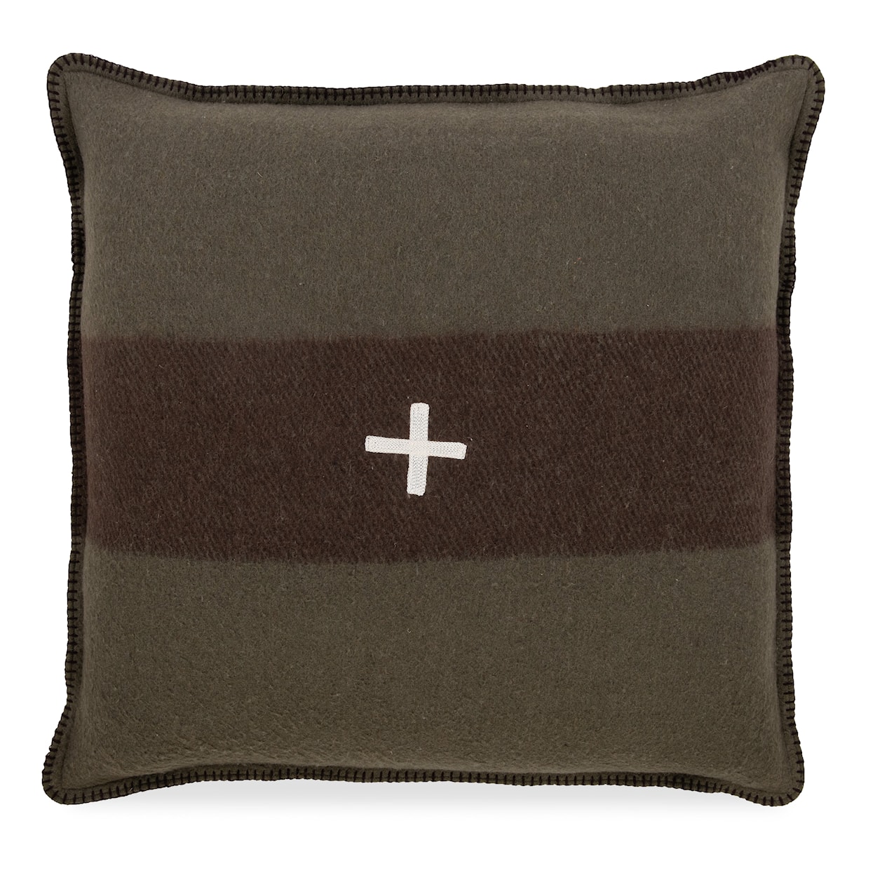 BOBO Intriguing Objects BOBO Intriguing Objects Swiss Army Pillow Cover 28x28 Green/Brown