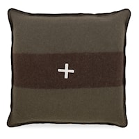 Swiss Army Pillow Cover 28X28 Green/Brown