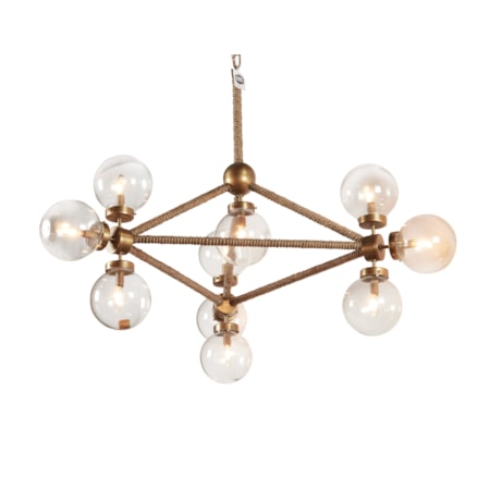 Rope Triangular 10-Light Globe Chandelier