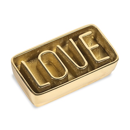 Brass Love Weight Paperweight