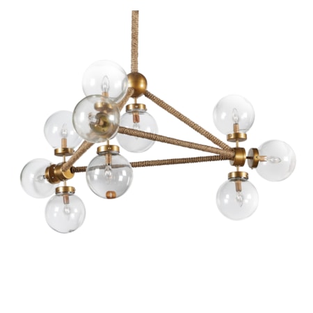 Rope Triangular 10-Light Globe Chandelier