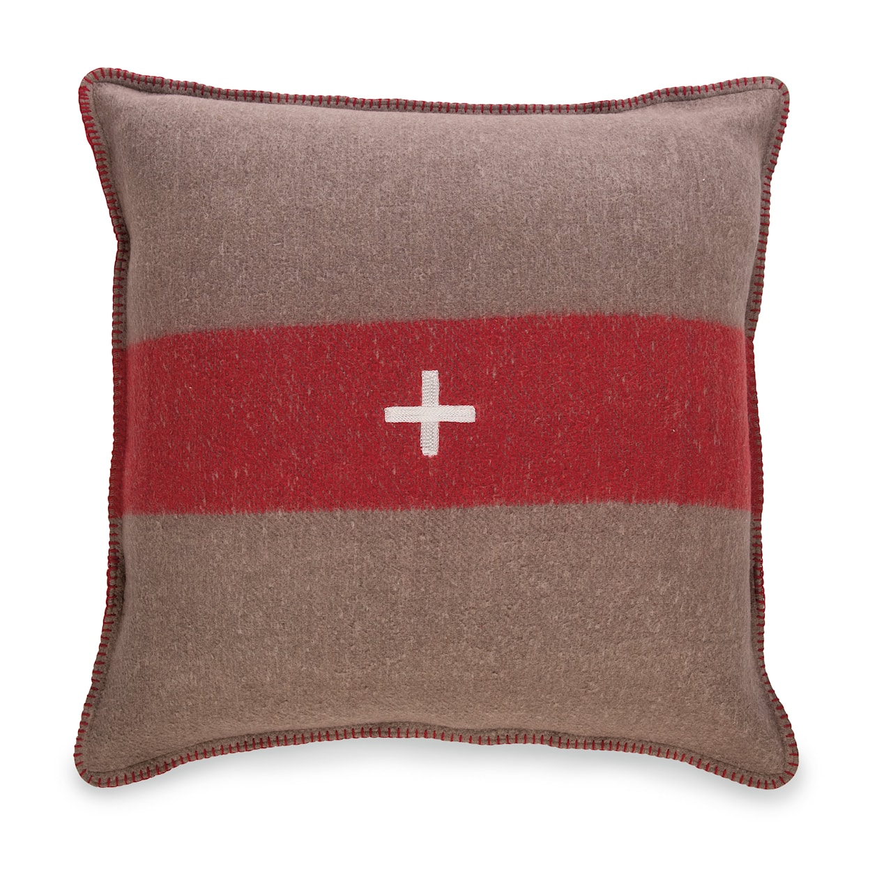 BOBO Intriguing Objects BOBO Intriguing Objects Swiss Army Pillow Cover 28x28 Brown/Red