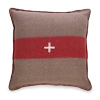 Swiss Army Pillow Cover 28X28 Brown/Red
