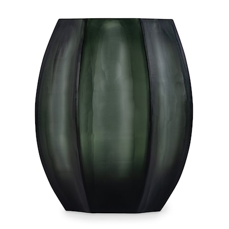 Loire Light Green Steel Glass Vase - Small