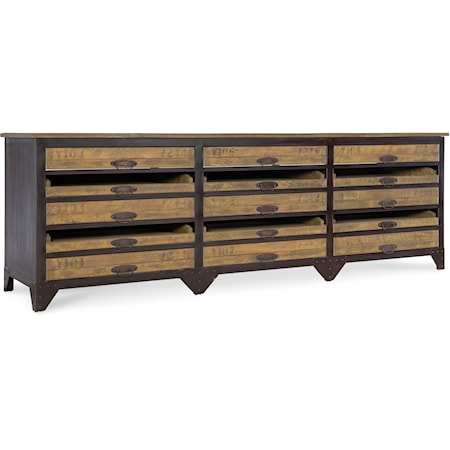 Industrial 15 Drawer Cabinet Counter