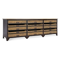 Industrial 15 Drawer Cabinet Counter