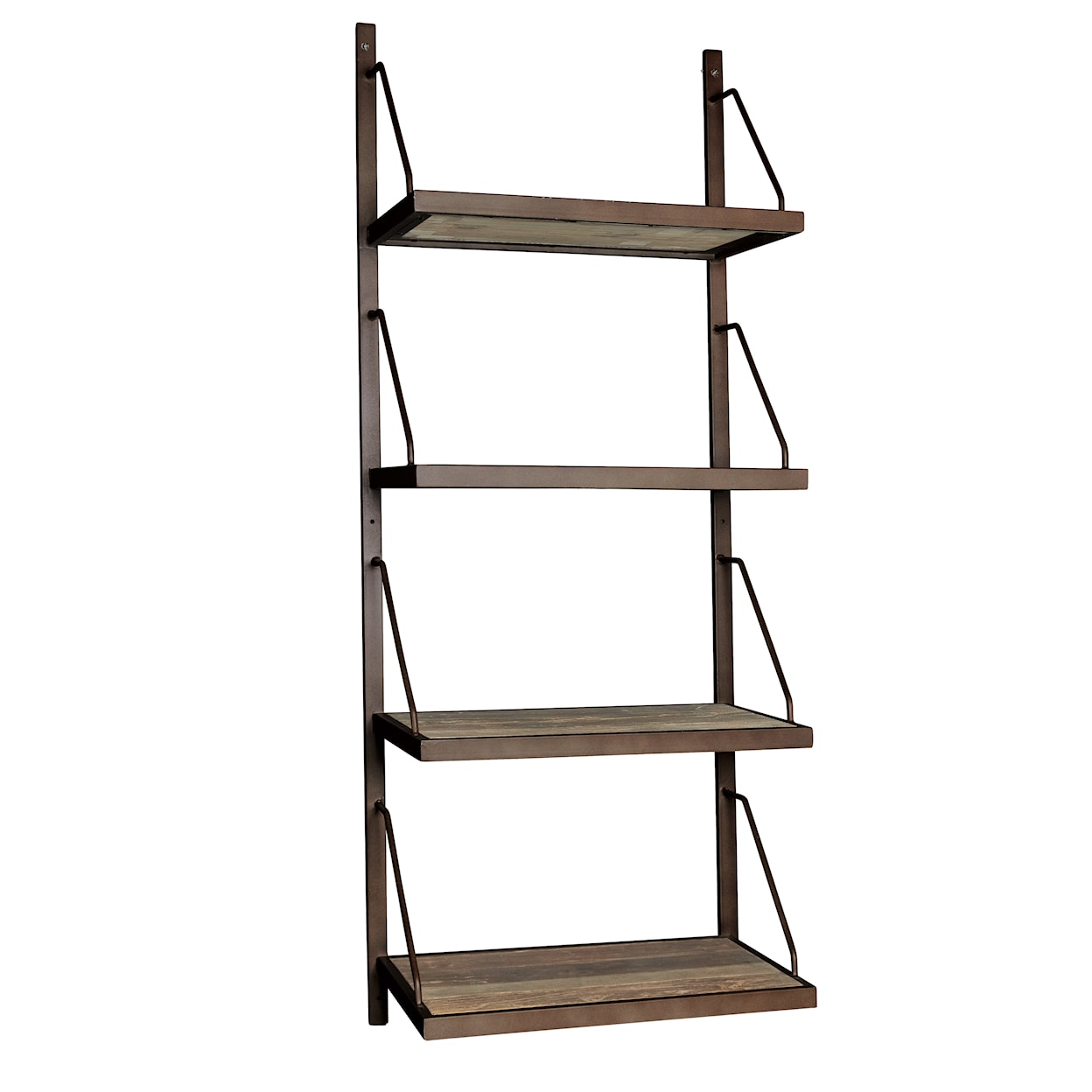 BOBO Intriguing Objects BOBO Intriguing Objects Mur 4-Shelf Iron & Reclaimed Elm Etagere