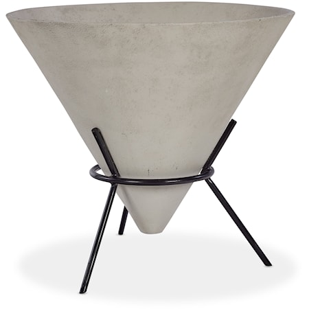 Cone Planter with Iron Stand