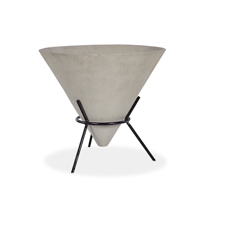 Cone Planter with Iron Stand