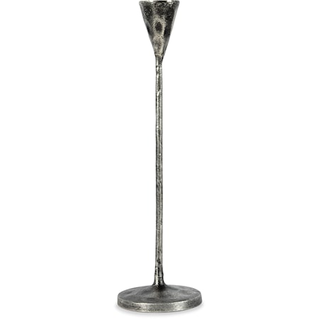 Antique Nickel Cone Candleholder - Large