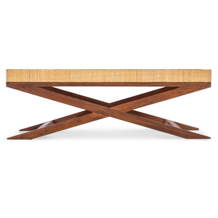 Dense Cocktail Table w/ Wooden Legs