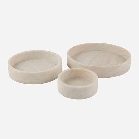 Nesting Straight Marble Bowls