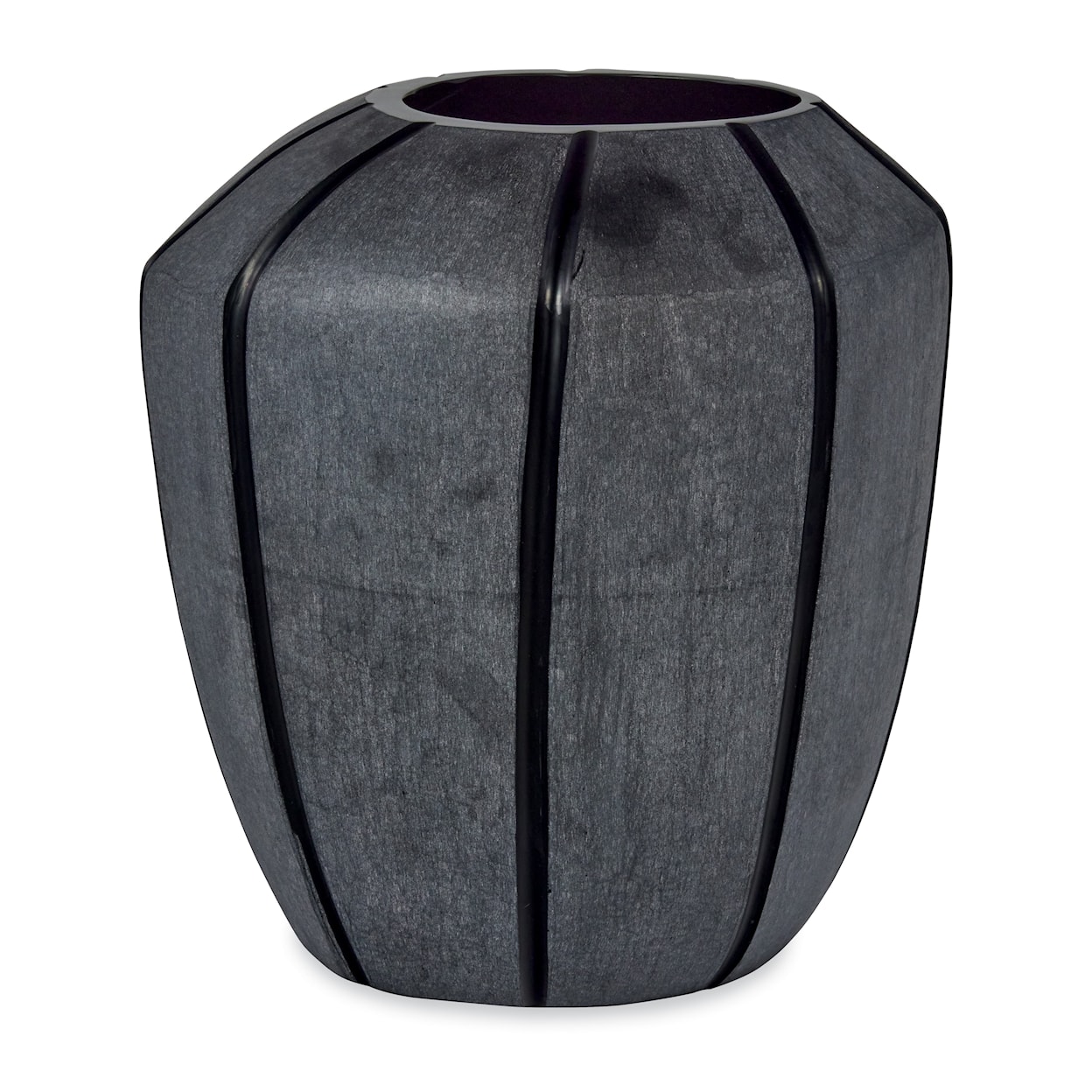 BOBO Intriguing Objects BOBO Intriguing Objects Simius Soft Black Glass Blown Vase