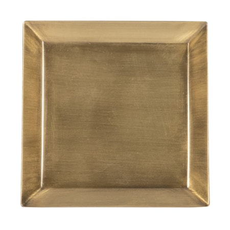 Square Antique Brass Tray