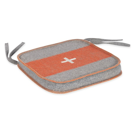 Swiss Army Chair Cushion 15x15 Grey/Orange