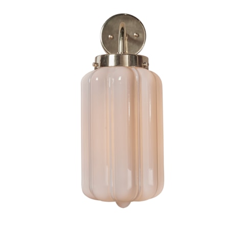 White Deco Opaline Glass Wall Lamp