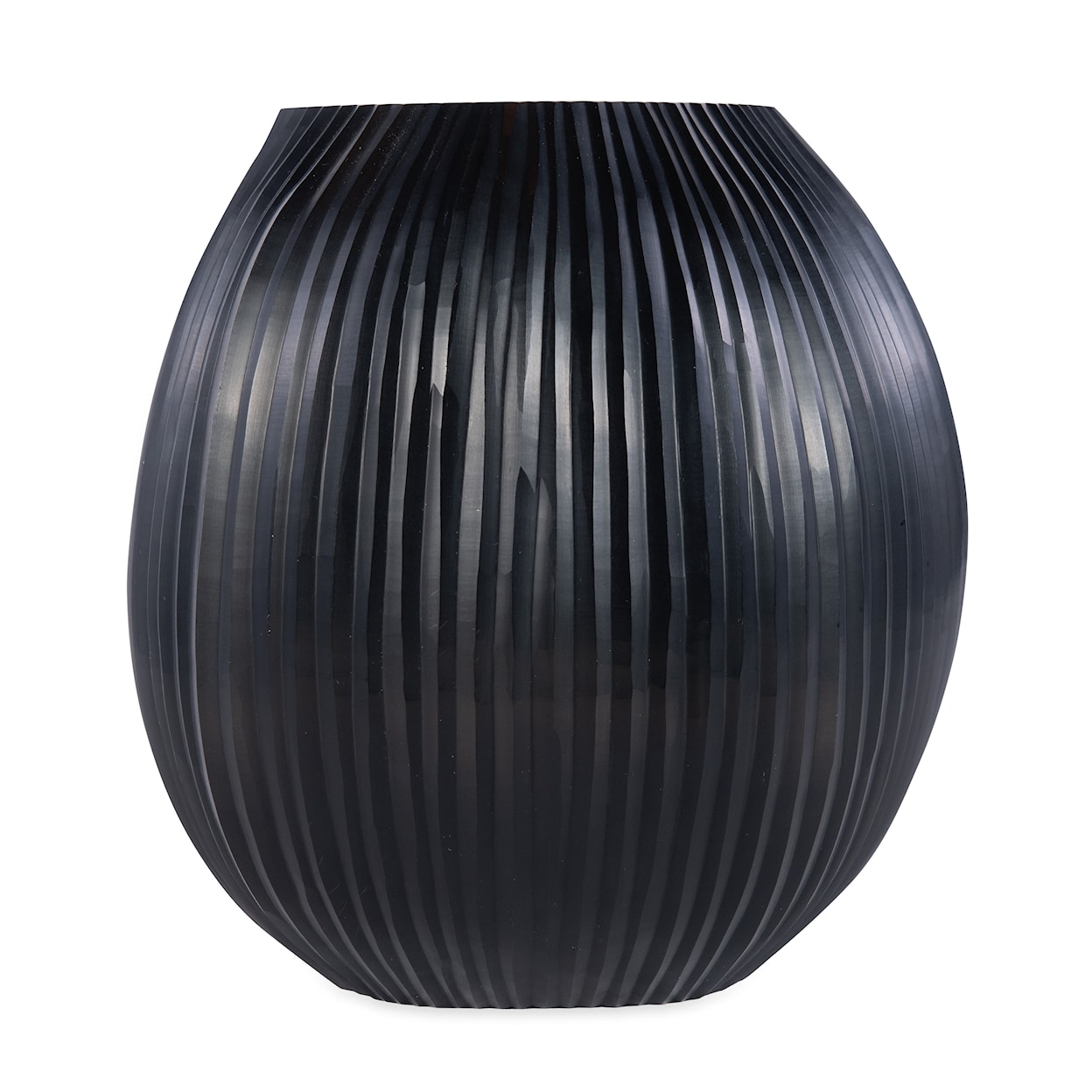 BOBO Intriguing Objects BOBO Intriguing Objects Seine Black Sculptural Glass Vase - Medium