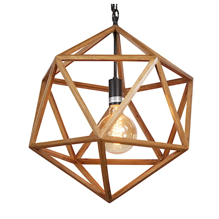 Wooden Polyhedron Chandelier - Small