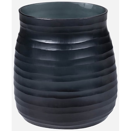 Escaut Dark Indigo Glass Vase - Medium