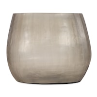 Smokey Grey Glass Blown Pot - Small