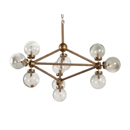 Rope Triangular 10-Light Globe Chandelier