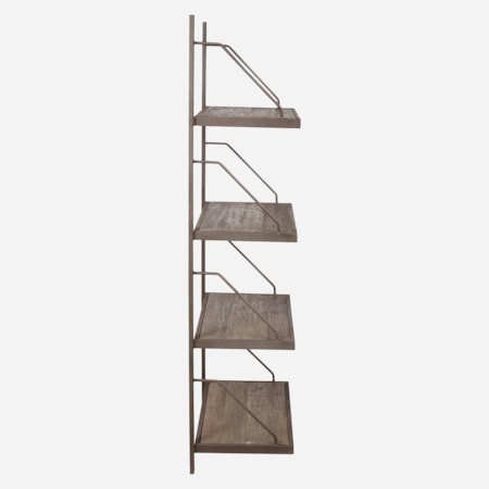 Mur 4-Shelf Iron &amp; Reclaimed Elm Etagere