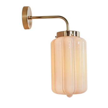 White Deco Opaline Glass Wall Lamp