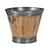 BOBO Intriguing Objects BOBO Intriguing Objects Arbor Round Wood Bucket w/ Iron Handles