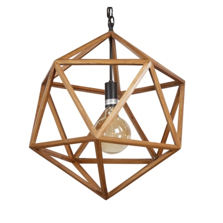 Wooden Polyhedron Chandelier - Small