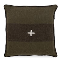 Swiss Army Pillow Cover 24X24 Green/Brown