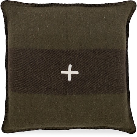 Swiss Army Pillow Cover 24X24 Green/Brown