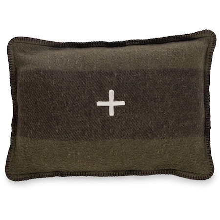 Swiss Army Pillow Cover 14x20 Green/Brown