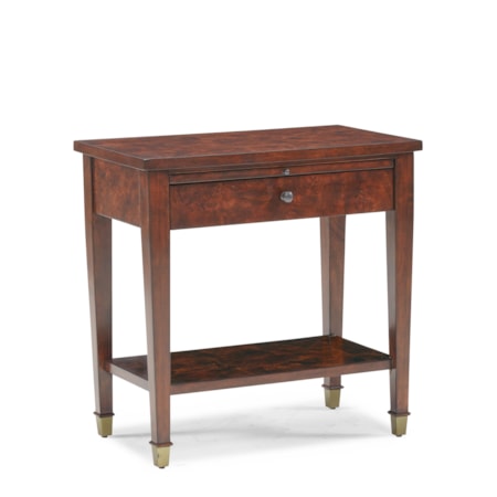 Two-Drawer Rect. Side Table w/Pull-Out Tray