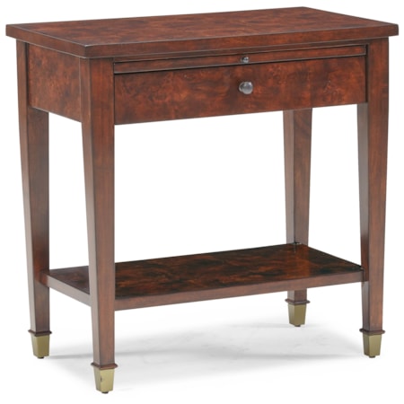 Two-Drawer Rect. Side Table w/Pull-Out Tray