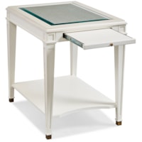 Coastal Rectangular 1-Shelf End Table with Pull-Out Shelf