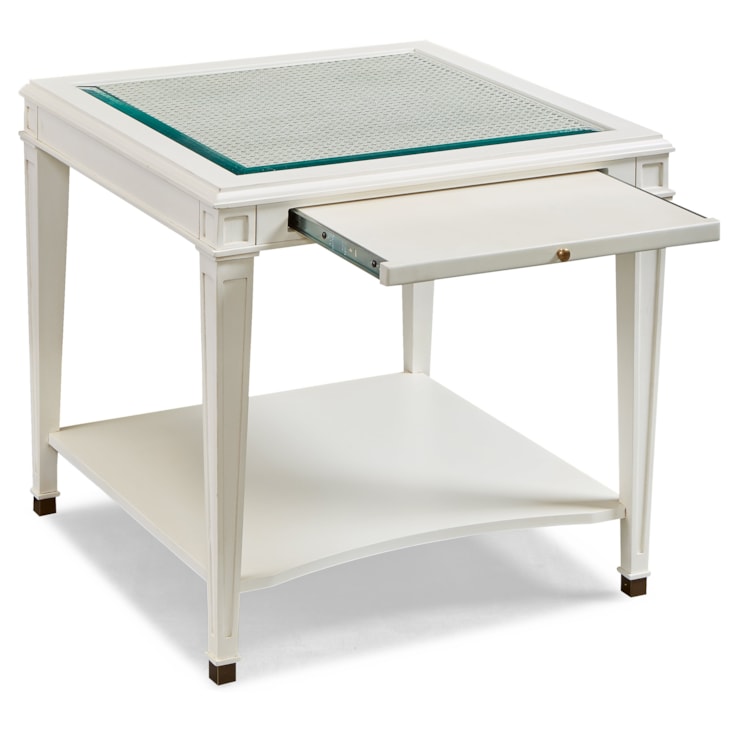 Sherrill Occasional PALM BEACH Square 1-Shelf Lamp Table