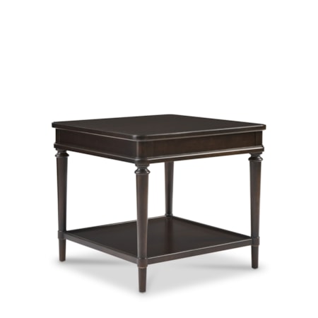 1-Shelf Square End Table