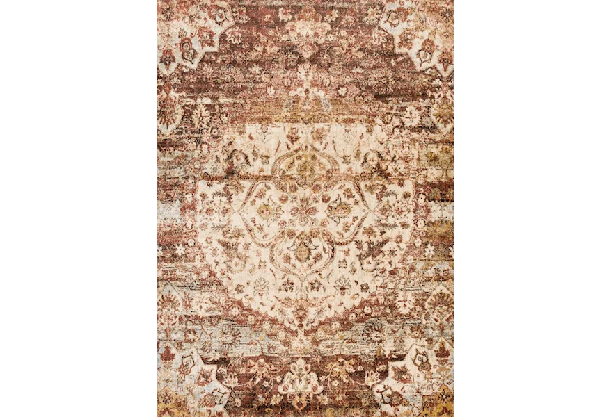 Anastasia 1'6" x 1'6"  Rust / Ivory Rug by Reeds Rugs at Reeds Furniture