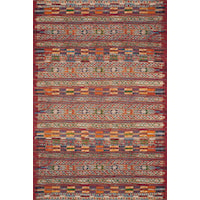 1'6" x 1'6"  Red / Multi Rug