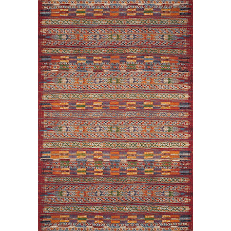 2'5" x 4' Red / Multi Rug