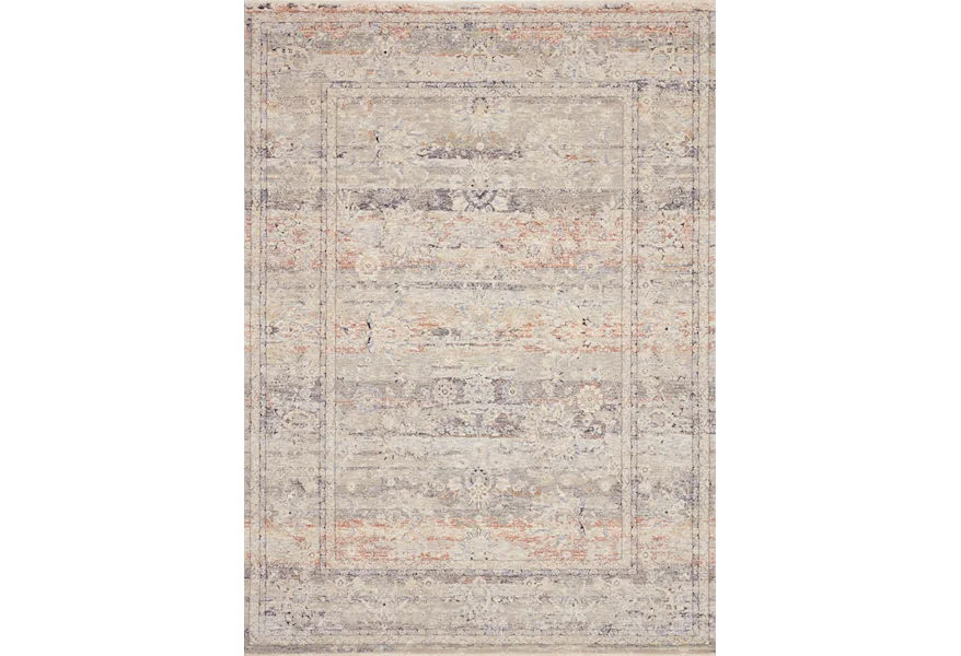 Faye 5'3" x 7'9" Denim / Rust Rug by Reeds Rugs at Reeds Furniture