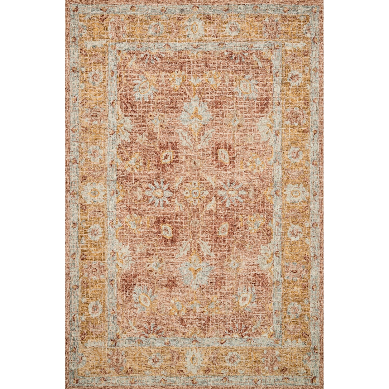 Reeds Rugs Julian 1'6" x 1'6"  Terracotta / Gold Rug