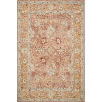 2'6" x 7'6" Terracotta / Gold Rug