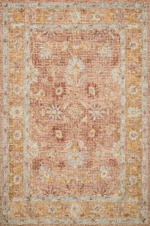 5'0" x 7'6" Terracotta / Gold Rug