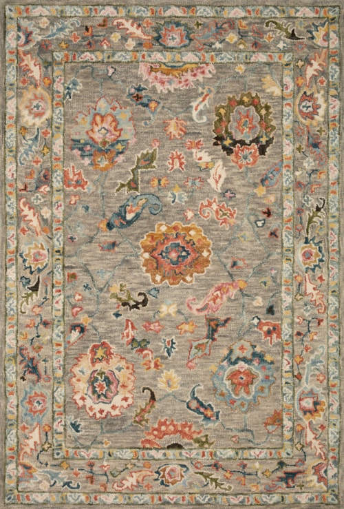 2'6" x 9'9" Grey / Multi Rug