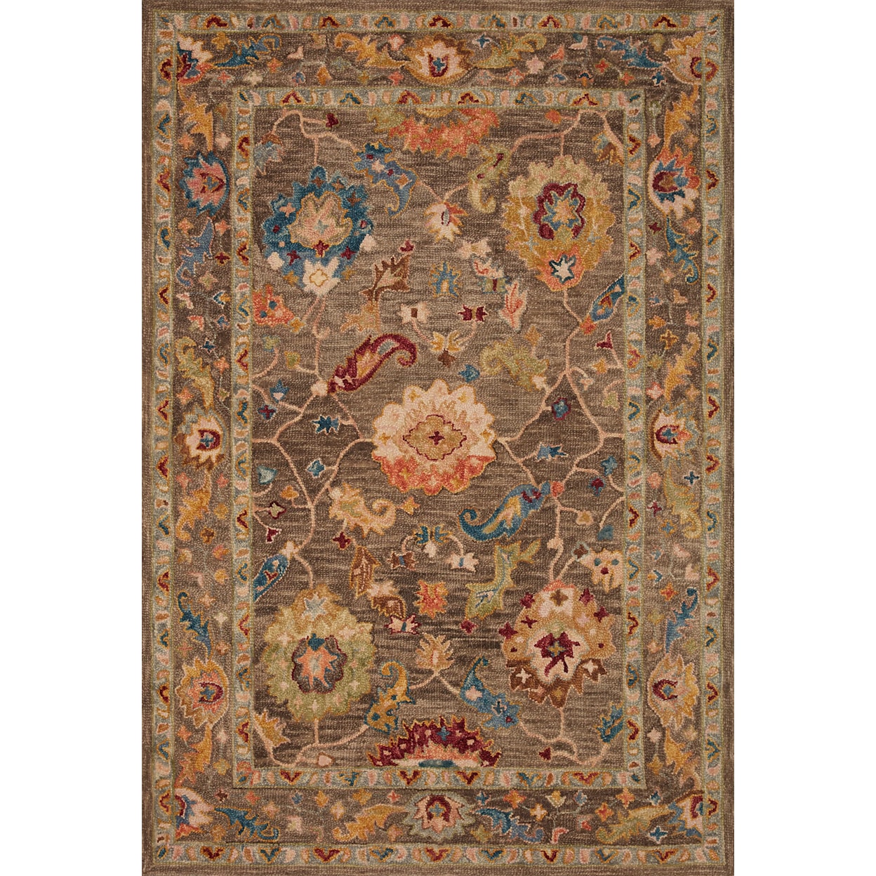 Loloi Rugs Padma 3'6" x 5'6" Charcoal / Multi Rug