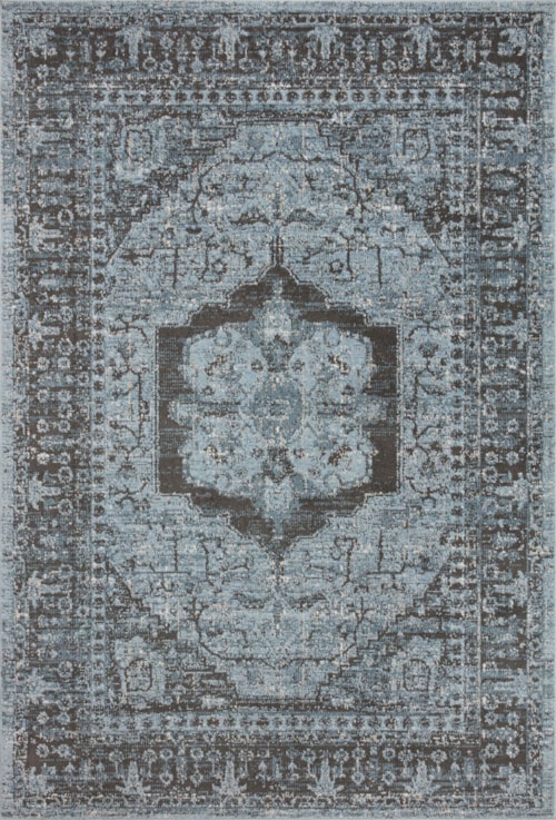 7'10" x 10' Sky / Charcoal Rug
