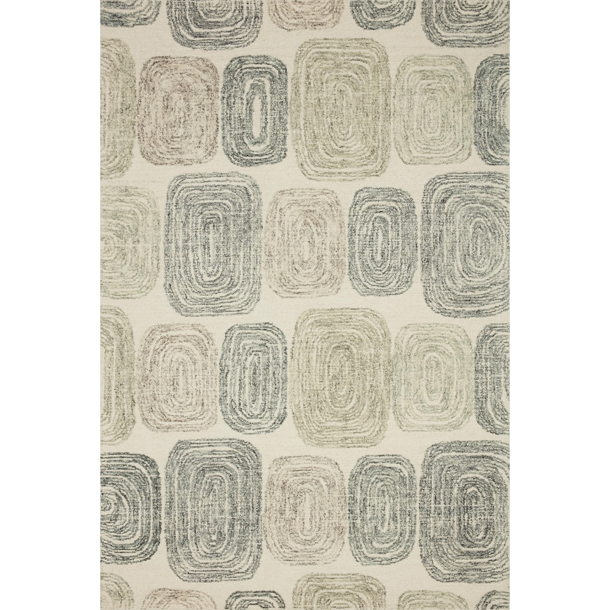 Loloi Rugs Milo 18" x 18"  Dk. Grey / Neutral Rug