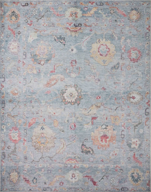 18" x 18" Denim / Multi Sample Rug